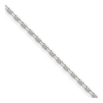 Sterling Silver 1.75mm Diamond-Cut Mariner Anchor Chain
