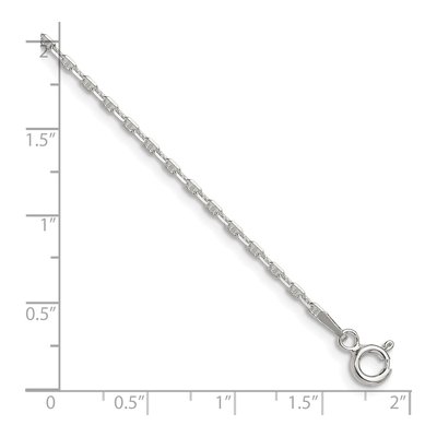 Sterling Silver 1.75mm Diamond-Cut Mariner Anchor Chain Anklet – view 2