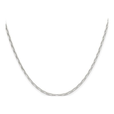 Sterling Silver 2mm Diamond-Cut Mariner Anchor Chain – view 2