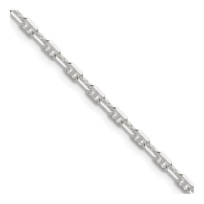 Sterling Silver 3mm Diamond-Cut Mariner Anchor Chain