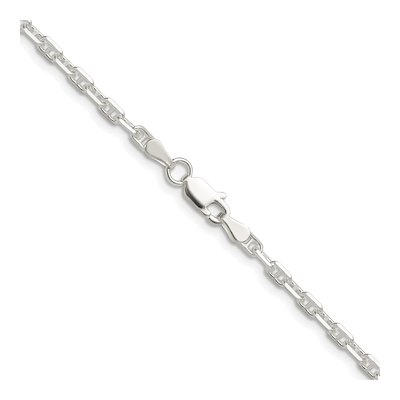 Sterling Silver 3mm Diamond-Cut Mariner Open Link Chain – view 3