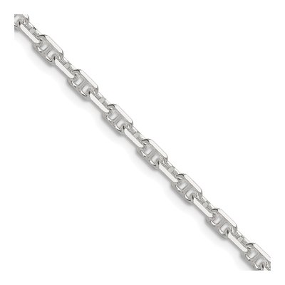 Sterling Silver 3.75mm Diamond-Cut Mariner Anchor Chain