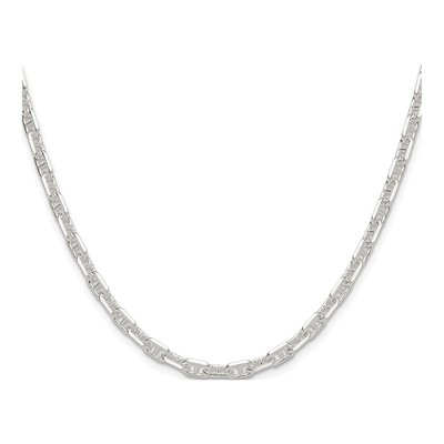 Sterling Silver 4.75mm Diamond-Cut Mariner Open Link Chain – view 2