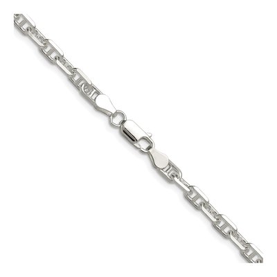 Sterling Silver 4.75mm Diamond-Cut Mariner Open Link Chain – view 3