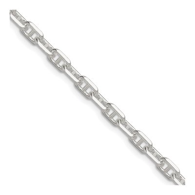 Sterling Silver 4.75mm Diamond-Cut Mariner Open Link Chain