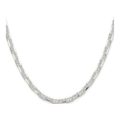Sterling Silver 5.5mm Diamond-Cut Mariner Open Link Chain – view 2