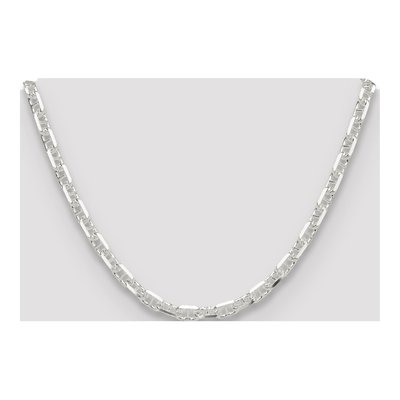 Sterling Silver 5.5mm Diamond-Cut Mariner Open Link Chain – view 4