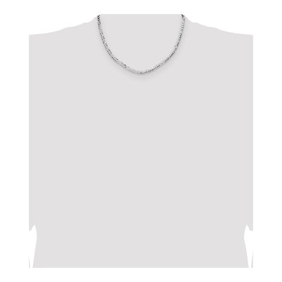 Sterling Silver 4mm Flat Figaro Chain – view 4