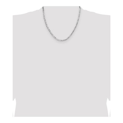 Sterling Silver 4mm Flat Figaro Chain – view 4