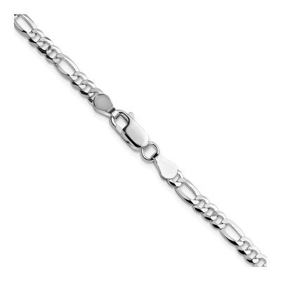 Sterling Silver 4mm Flat Figaro Chain – view 3