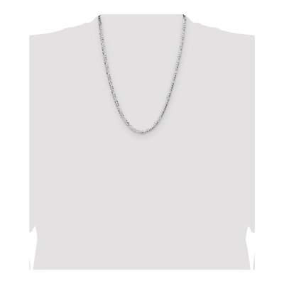 Sterling Silver 4mm Flat Figaro Chain – view 4