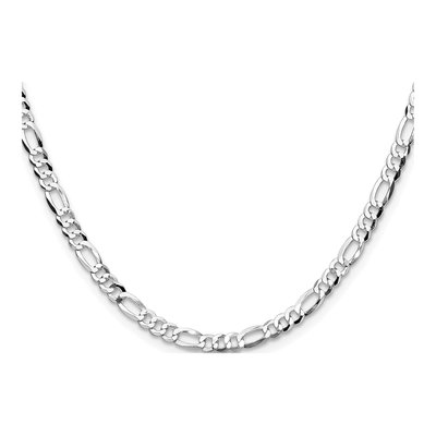 Sterling Silver 4mm Flat Figaro Chain – view 2