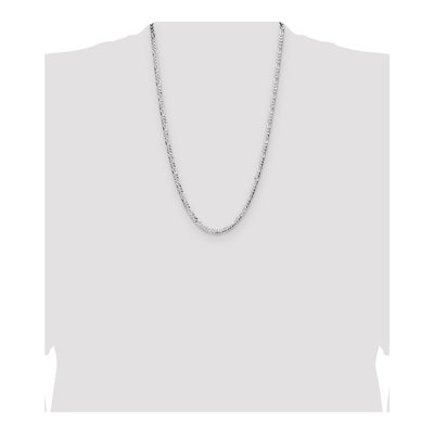 Sterling Silver 4mm Flat Figaro Chain – view 4