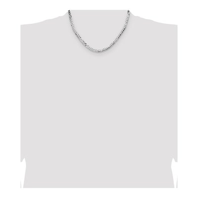 Sterling Silver 4mm Flat Figaro Chain – view 4