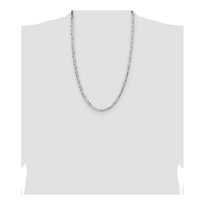 Sterling Silver 4mm Flat Figaro Chain – view 4