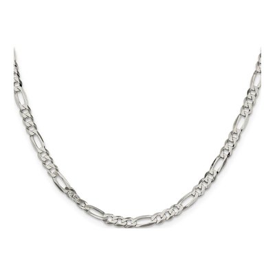 Sterling Silver 4.5mm Flat Figaro Chain – view 2