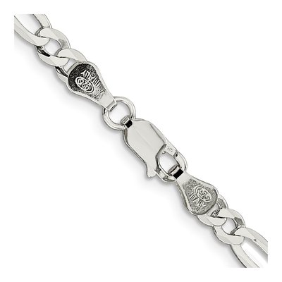 Sterling Silver 4.5mm Flat Figaro Chain – view 3