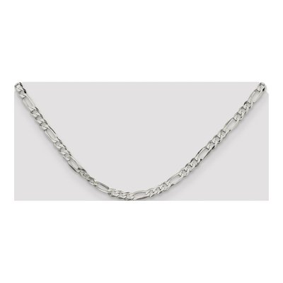 Sterling Silver 4.5mm Flat Figaro Chain – view 4