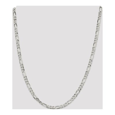 Sterling Silver 4.5mm Flat Figaro Chain – view 4