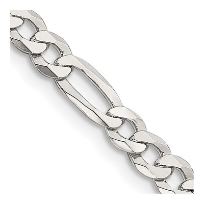 Sterling Silver 4.5mm Flat Figaro Chain