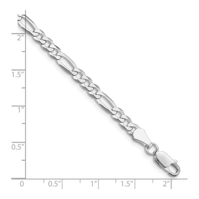 Sterling Silver 4.5mm Flat Figaro Chain Bracelet – view 2