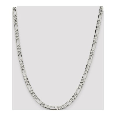Sterling Silver 5.5mm Flat Figaro Chain – view 4