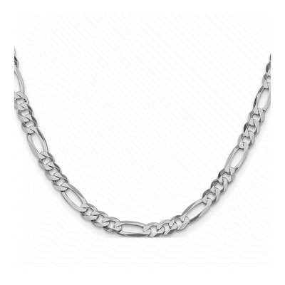 Sterling Silver 5.5mm Flat Figaro Chain – view 3
