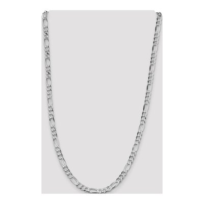 Sterling Silver 5.5mm Flat Figaro Chain – view 4