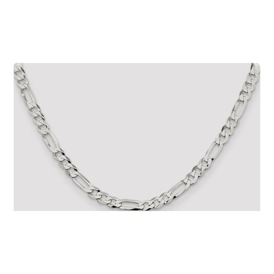 Sterling Silver 7.5mm Flat Figaro Chain – view 4