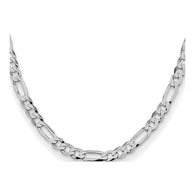 Sterling Silver 7.5mm Flat Figaro Chain – view 2