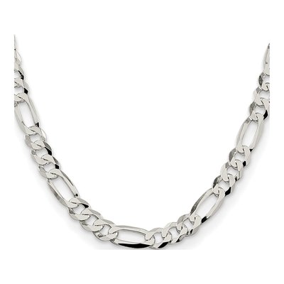 Sterling Silver 8.5mm Flat Figaro Chain – view 2
