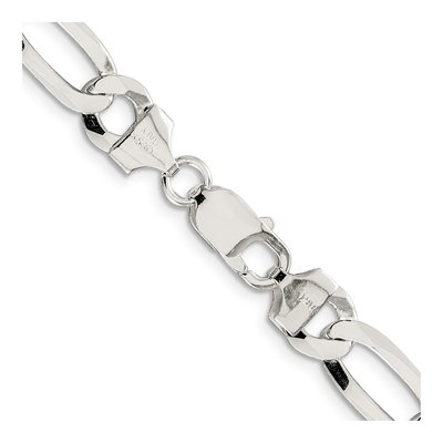 Sterling Silver 8.5mm Flat Figaro Chain – view 3