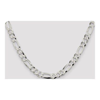 Sterling Silver 8.5mm Flat Figaro Chain – view 4