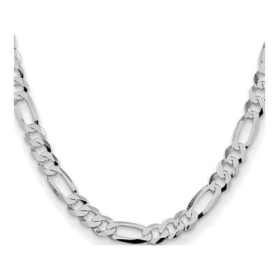 Sterling Silver 8.5mm Flat Figaro Chain – view 2