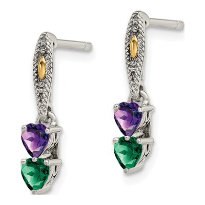 Sterling Silver & 14K Gold Earring Mounting – view 3