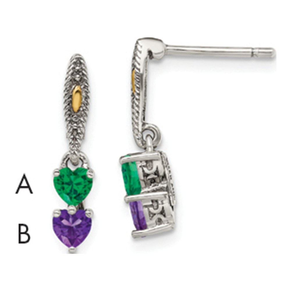 Sterling Silver & 14K Gold Earring Mounting