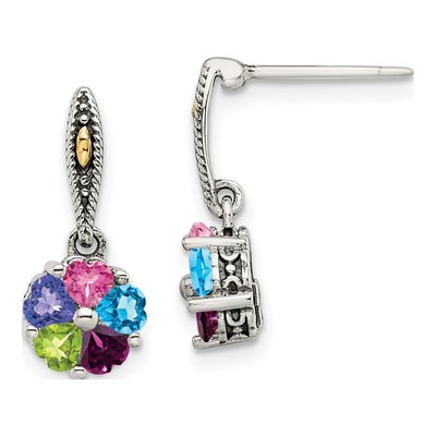 Sterling Silver 5-Stone Mother's Earring Mounting – view 2