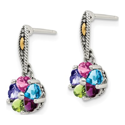 Sterling Silver 5-Stone Mother's Earring Mounting – view 3