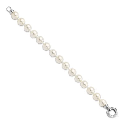 Sterling Silver Shell Pearl Bracelet – view 2