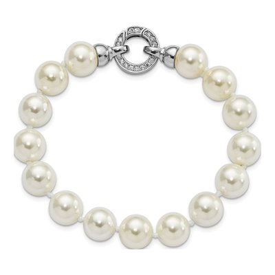 Sterling Silver Shell Pearl Bracelet – view 4