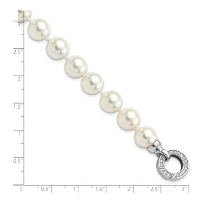 Sterling Silver Shell Pearl Bracelet – view 5