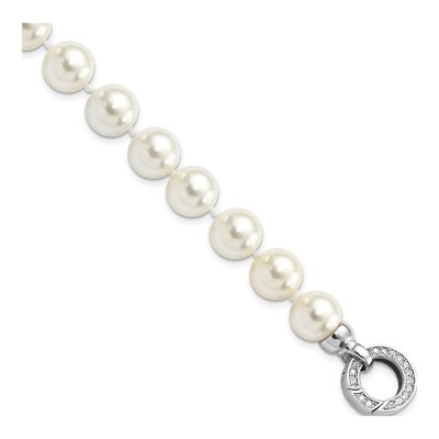 Sterling Silver Shell Pearl Bracelet