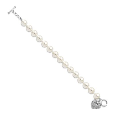 Sterling Silver Shell Pearl Bracelet – view 2