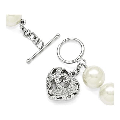 Sterling Silver Shell Pearl Bracelet – view 3