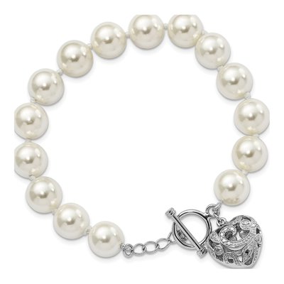 Sterling Silver Shell Pearl Bracelet – view 4