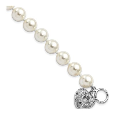 Sterling Silver Shell Pearl Bracelet