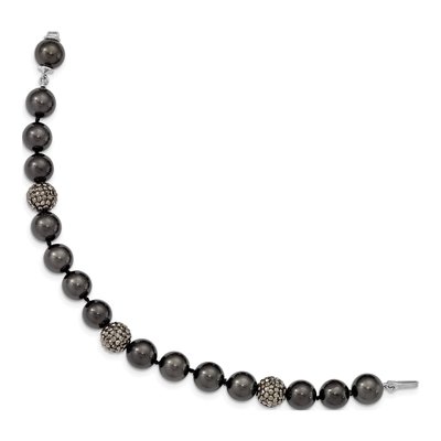 Sterling Silver Crystal Shell Bracelet – view 2