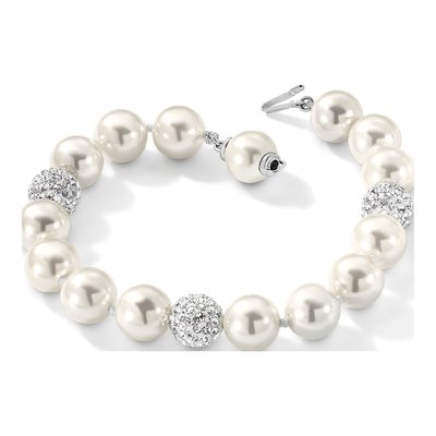 Sterling Silver Crystal Shell Bracelet – view 3