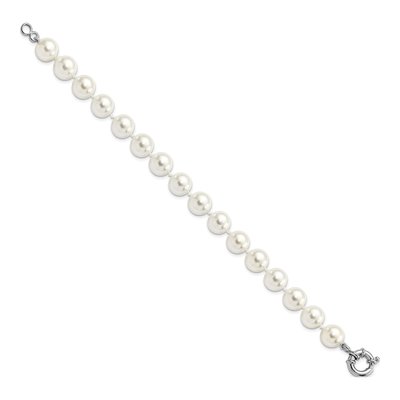 Sterling Silver Shell Pearl Bracelet – view 2