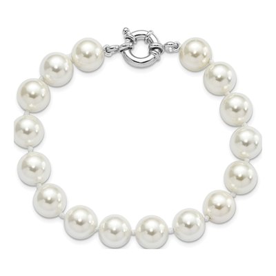 Sterling Silver Shell Pearl Bracelet – view 4